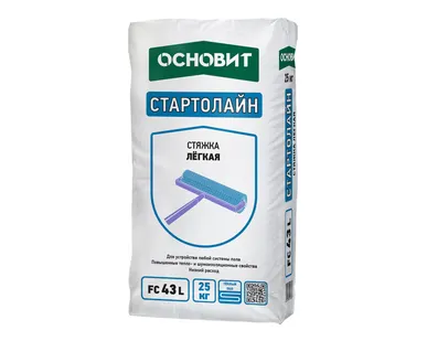 фото Стяжка ОСНОВИТ СТАРТОЛАЙН FC43 L (ранее серия ИННОЛАЙН Т-43), 25 кг