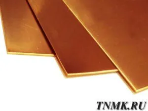 фото Лист бронзовый 1 мм БРОЦС555