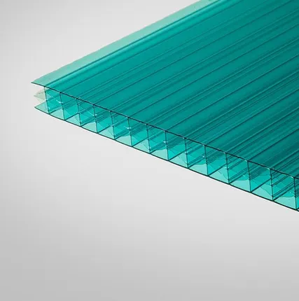 Фото №0 СОТОВЫЙ ПОЛИКАРБОНАТ (БИРЮЗОВЫЙ) (2100*6000*4)