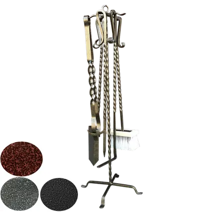 Фото №0 Набор для камина на стойке (5пред) медь