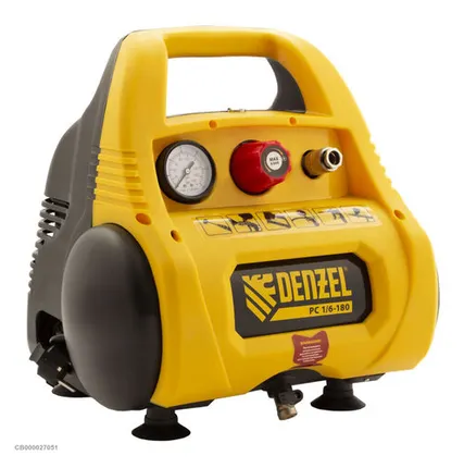 Фото №0 DENZEL Компрессор поршневой DENZEL РС 1/6-180 безмасляный (220 В, 6 л)