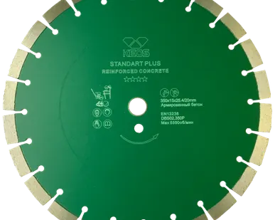 фото Диск алмазный KEOS Standart Plus сегментный (арм. бетон) 350мм/25.4/20 (DBS02.350P)