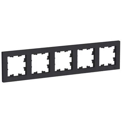 Фото №0 Рамка 5-м AtlasDesign универс. карбон SchE ATN001005