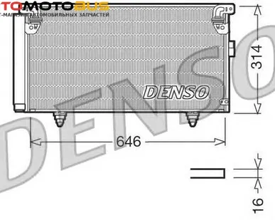 фото Конденсатор, кондиционер DENSO DCN36001 Радиатор кондиционера SUB Legacy IV, Outback