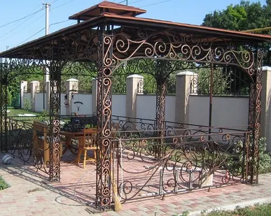 фото Кованые беседки