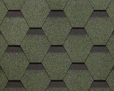 фото Docke PIE SIMPLE "Сота" (окисленный битум) (Гибкая черепица Деке)