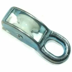 фото Блок одинарный с пластиковым роликом- 6мм (3/4) 20