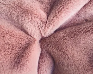 фото Искусственный мех под кролика 400 г/м2, ворс 11 мм, пудра