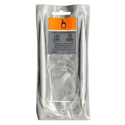 Фото №0 49869 Спицы вязальные круговые 10,00мм*120см, пластик PONY