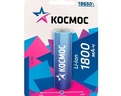 фото Аккумулятор Li-ion 18650 1800мА.ч без защиты (блист.1шт) Космос KOC18650Li-ion18UBL1