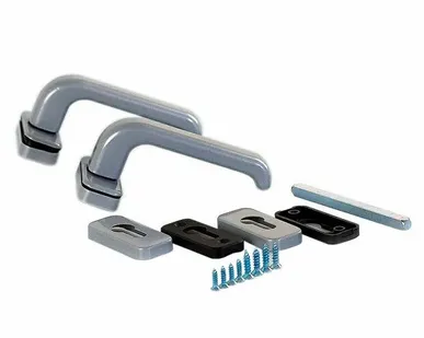 фото Гарнитур нажимной Elementis раздельный, серебро