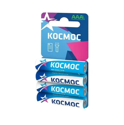 Фото №0 Элемент питания солевой R03 4хBL (блист.4шт) Космос KOCR034BL