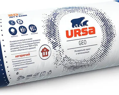 фото Минеральная вата (100х1220х8000мм) 1шт. 9,76м2 (0,976м3) URSA GEO М-15