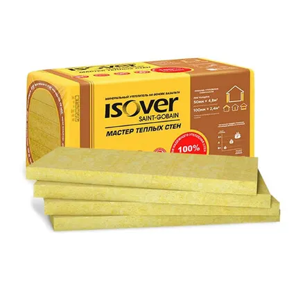 Фото №0 Утеплитель для стен Изовер Мастер Теплых Стен (50/600*1000) 4,8м2 /0,24 м3
