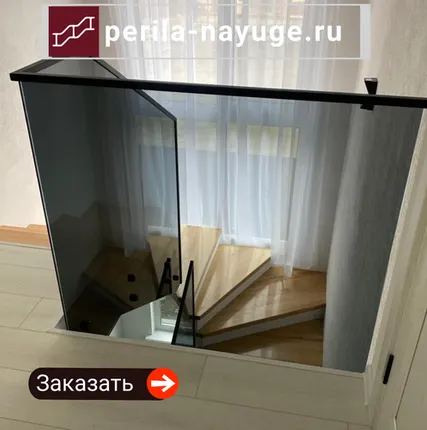 Фото №0 Перила из стекла