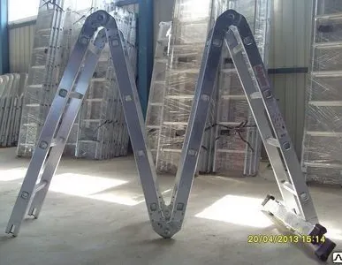 фото Лестница алюминиевая шарнирная ТL4034, 2*3+2*4 спупеней, мах Н=4,1м