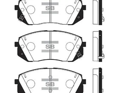 фото Sangsin Brake Колодки тормозные перед ix35/Sportage 11 /Tucson 15 /i40/Soul 16 /Optima IV (под пружины) ор 58101D7A50 Sangsin Brake Sp1849