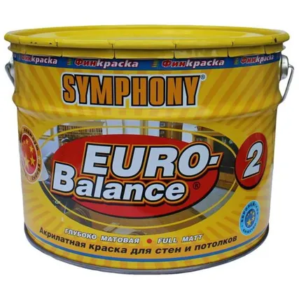 Фото №0 EURO-balance 2, акрилатная, матовая, интерьерная краска (База А), 9 литров