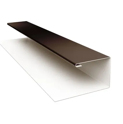 Фото №0 Планка П-образная БХ new 0,5 Quarzit с пленкой RR 32 темно-коричневый