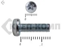 Фото №0 Винт полуцилиндрическая головка,цинк DIN7985 5х 14 (6500шт)