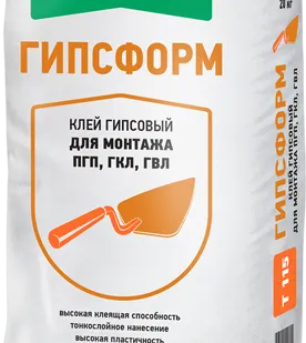 фото Клей монтажный гипсовый ОСНОВИТ ГИПСФОРМ Т-115 20 кг