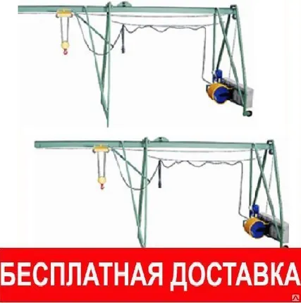Фото №0 Кран строительный "в окно", поворотный, стреловой г/п до 1т Н до 80м