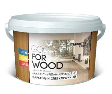 фото Лак паркетный полиуретан-акриловый глянцевый Good for Wood (0,9 л)