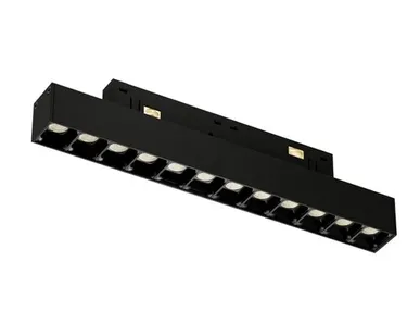 фото S23 Светильник LINER BLACK MASK MAGNETIC 48V 12W 36° 4000K CRI90 OSRAM | Черный корпус L220хW22хH45m