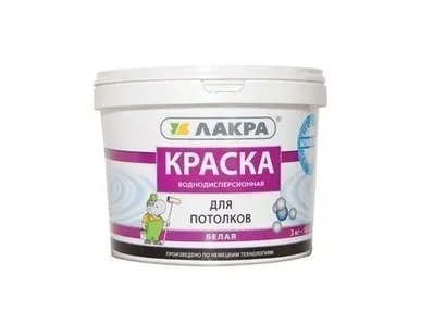 фото Краска воднодисперсионная для потолков БЕЛЫЙ 1,3кг (Л-С)