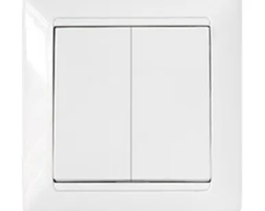 фото СВЕТОПРИБОР Выключатель 2 клав. Стиль СУ белый 10А 250В IP44 С5 10-829 СВЕТОПРИБОР