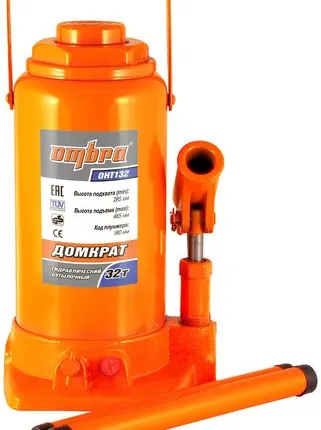 Фото №0 Домкрат бутылочный гидравлический Ombra OHT132 оранжевый 32 т