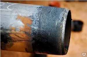 фото Обрезка трубы с нарезкой резьбы