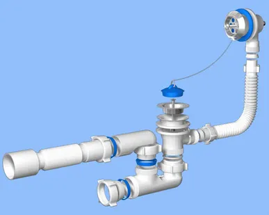 фото Обвязка на ванну 1 1/2*40 Е255 с пов кол с гофрой