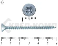 фото Саморез белый цинк POZY 5х 60 Средняя фасовка (250шт)