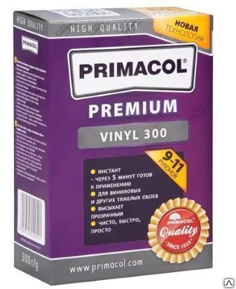 Фото №0 Клей для виниловых обоев PRIMACOL PREMIUM Vinyl 300 гр