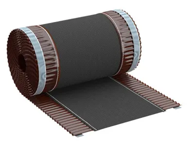 фото Аэроэлемент конька кровли Ventakrov длина 5м ширина 30см коричневый