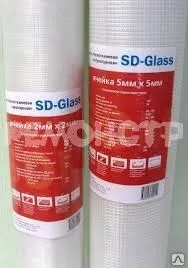 фото Сетка серпянка 50мм*90м самокл ячейка 2*2мм SD-GLASS СДМ (1/24)