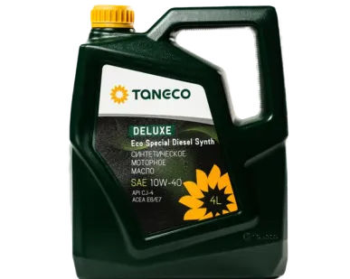 фото Масло моторное синтетическое TANECO Deluxe Eco Special Diesel Synth 10W-40 4 л 10W-40