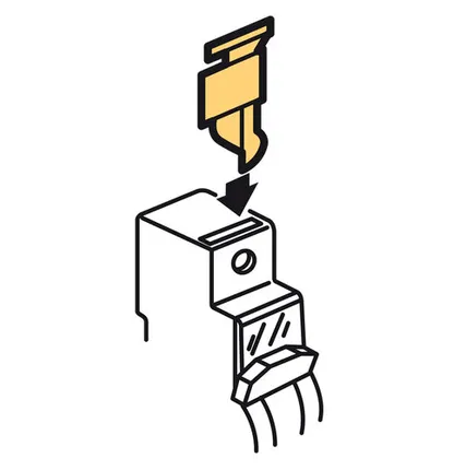 Фото №0 Комплект из 4 пломбируемых крышек для винтов, для автомат. выкл. DX3 с шириной полюса 1 модуль 406304 Legrand