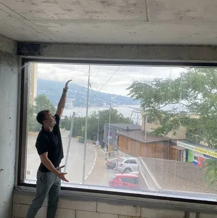 Фото №0 Окна в пол из фасадного остекления