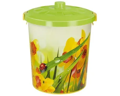 фото Бак Уфа 40л с крышкой Нарциссы М2169