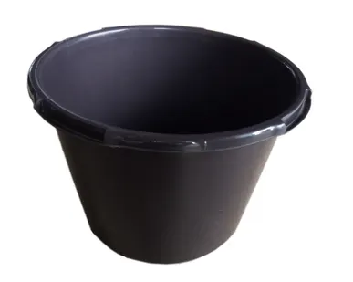 фото Емкость  строительная пластмассовая круглая черная 40 л