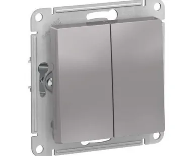 фото Schneider Electric Механизм выключателя 2-кл. СП AtlasDesign 10А IP20 10AX алюм. ATN000351 Schneider Electric