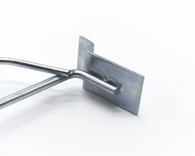 фото Крючок на экономпанель одинарный с ценникодержателем 100мм, d=5мм, цинк