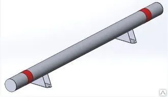 фото Колесоотбойник КМ-2000х150/108х3 на двух ножках усиленный