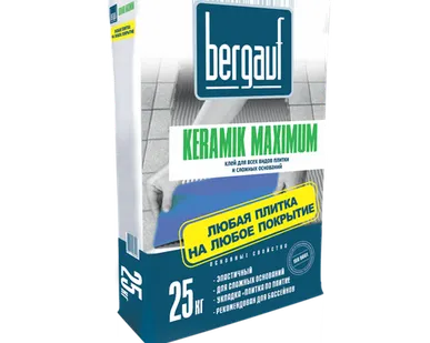 фото Клей для всех видов плитки Bergauf Keramik Maximum, 25 кг