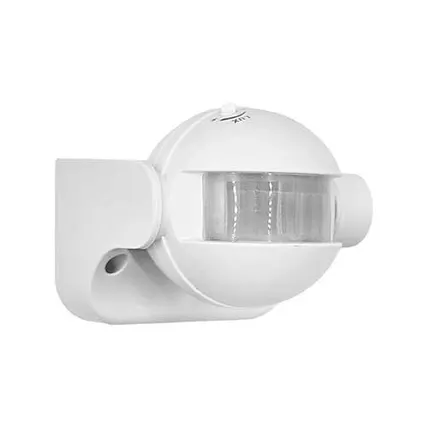 Фото №0 Датчик движения инфракрасный настенный 180* 12м 1100W белый IP44 IEK ДД-009