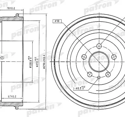 Фото №0 PDR1223 Барабан тормозной