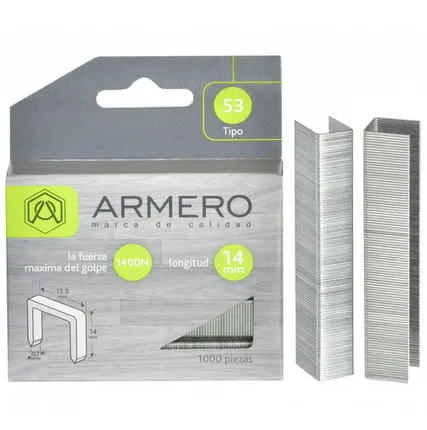 Фото №0 Скобы (1000 шт; 14 мм; тип 53) для степлера ARMERO A312/010