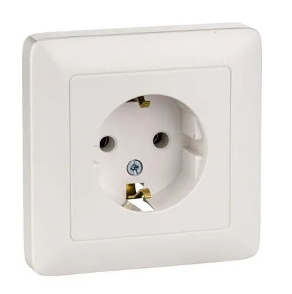 Фото №0 Розетка 1-м СП Хит 16А с заземл. бел. SchE RS16-134-B